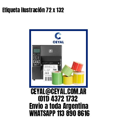 Etiqueta ilustración 72 x 132