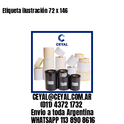 Etiqueta ilustración 72 x 146