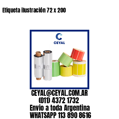 Etiqueta ilustración 72 x 200