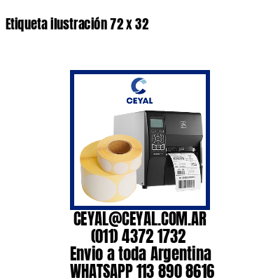 Etiqueta ilustración 72 x 32