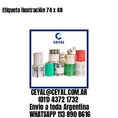 Etiqueta ilustración 74 x 48