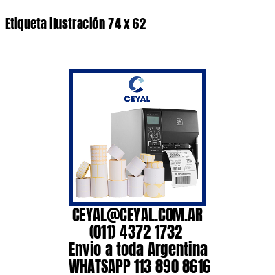 Etiqueta ilustración 74 x 62