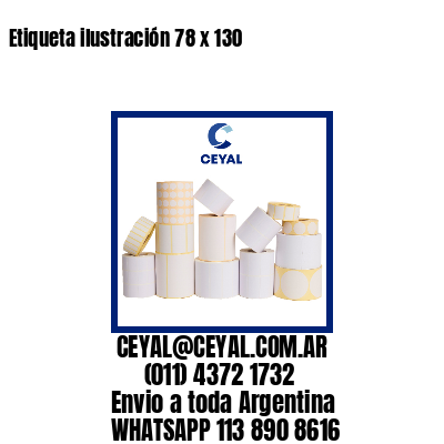 Etiqueta ilustración 78 x 130