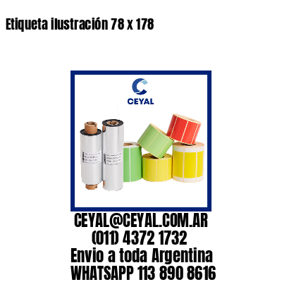 Etiqueta ilustración 78 x 178