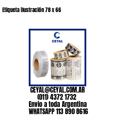 Etiqueta ilustración 78 x 66