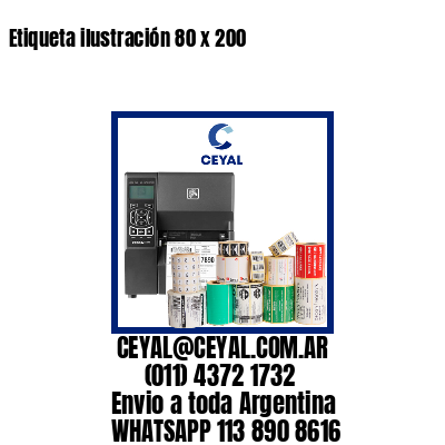 Etiqueta ilustración 80 x 200