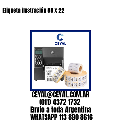 Etiqueta ilustración 88 x 22