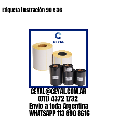 Etiqueta ilustración 90 x 36