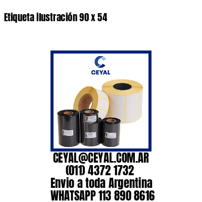 Etiqueta ilustración 90 x 54