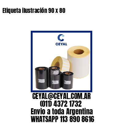 Etiqueta ilustración 90 x 80