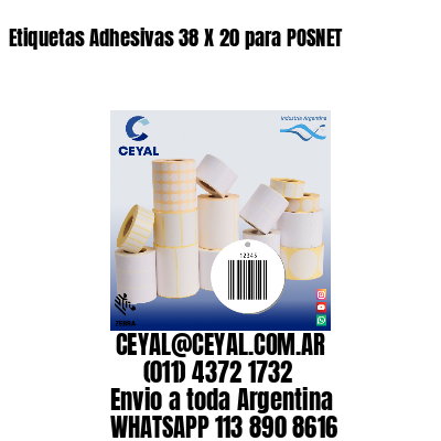 Etiquetas Adhesivas 38 X 20 para POSNET