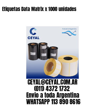 Etiquetas Data Matrix x 1000 unidades