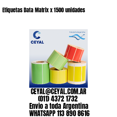Etiquetas Data Matrix x 1500 unidades