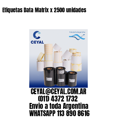 Etiquetas Data Matrix x 2500 unidades
