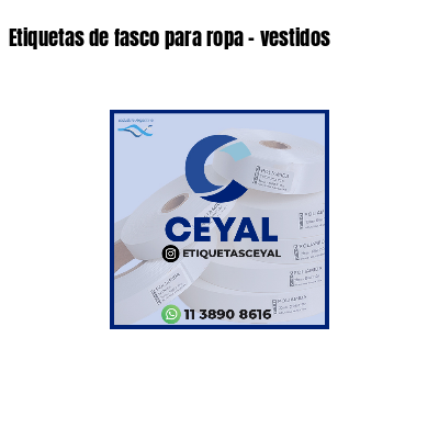 Etiquetas de fasco para ropa - vestidos