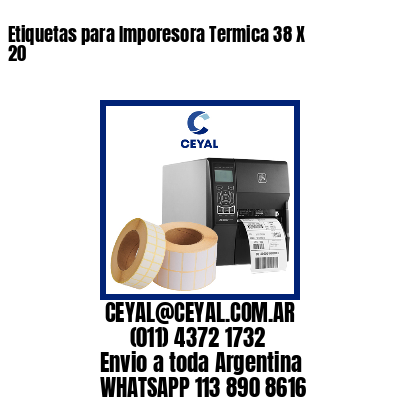 Etiquetas para Imporesora Termica 38 X 20