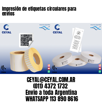 Impresión de etiquetas circulares para envios