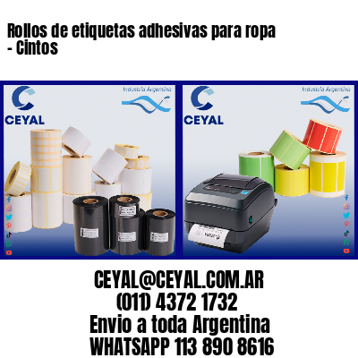 Rollos de etiquetas adhesivas para ropa – Cintos