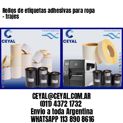 Rollos de etiquetas adhesivas para ropa – trajes