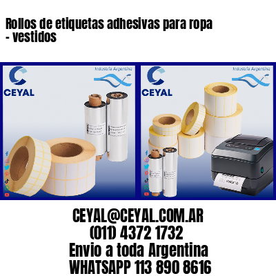 Rollos de etiquetas adhesivas para ropa – vestidos