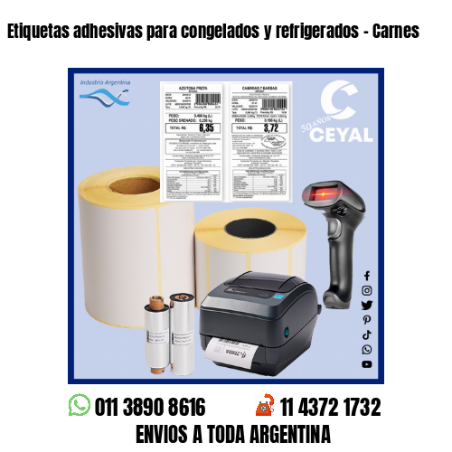Etiquetas adhesivas para congelados y refrigerados – Carnes