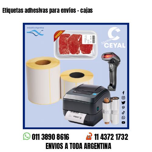 Etiquetas adhesivas para envíos – cajas