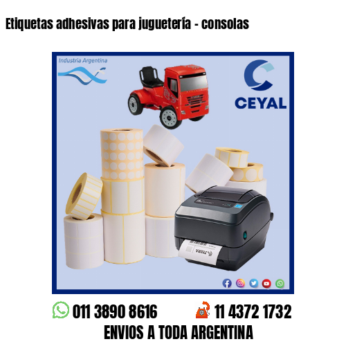 Etiquetas adhesivas para juguetería – consolas