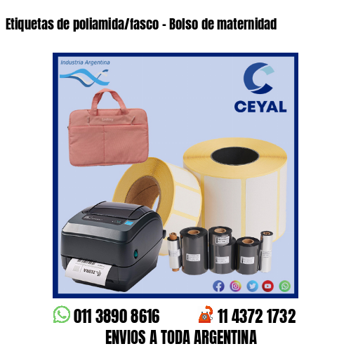 Etiquetas de poliamida/fasco – Bolso de maternidad