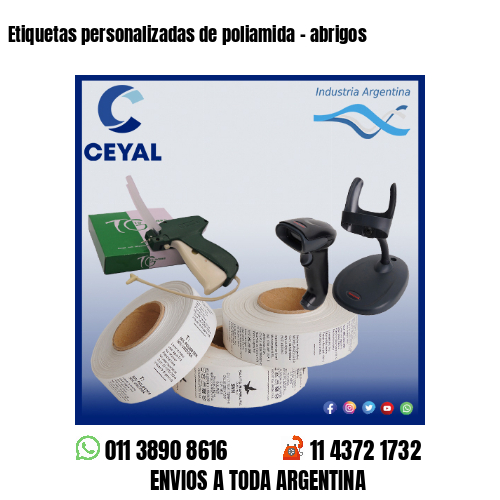 Etiquetas personalizadas de poliamida – abrigos