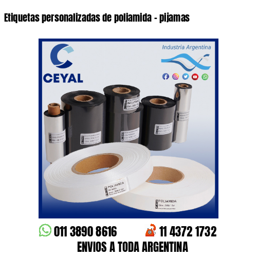Etiquetas personalizadas de poliamida – pijamas