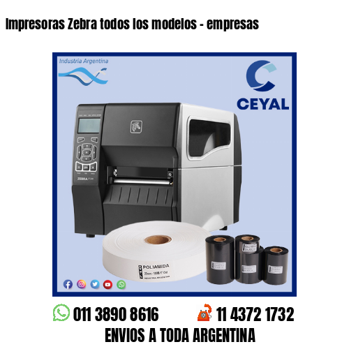 Impresoras Zebra todos los modelos – empresas