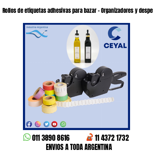 Rollos de etiquetas adhesivas para bazar – Organizadores y despenseros
