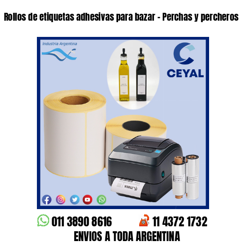 Rollos de etiquetas adhesivas para bazar – Perchas y percheros