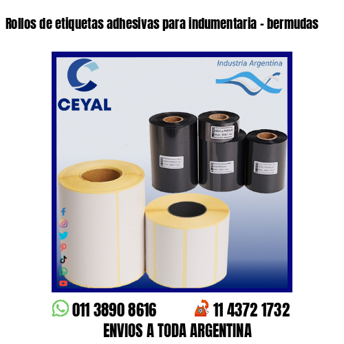 Rollos de etiquetas adhesivas para indumentaria – bermudas