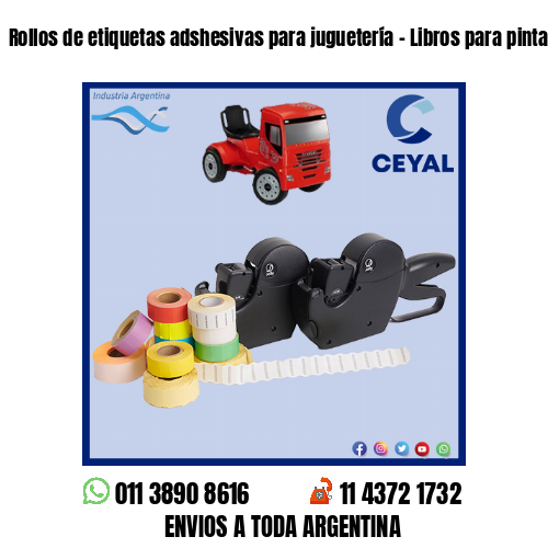 Rollos de etiquetas adshesivas para juguetería – Libros para pintar