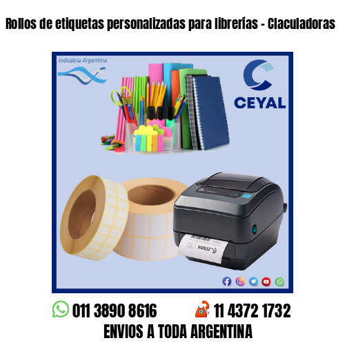 Rollos de etiquetas personalizadas para librerías – Claculadoras