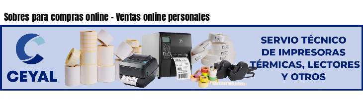 Sobres para compras online - Ventas online personales