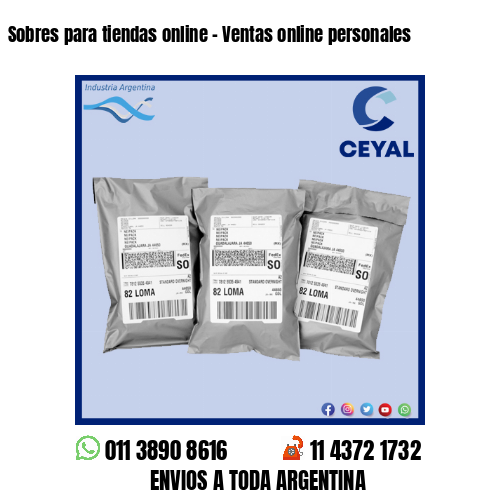 Sobres para tiendas online – Ventas online personales