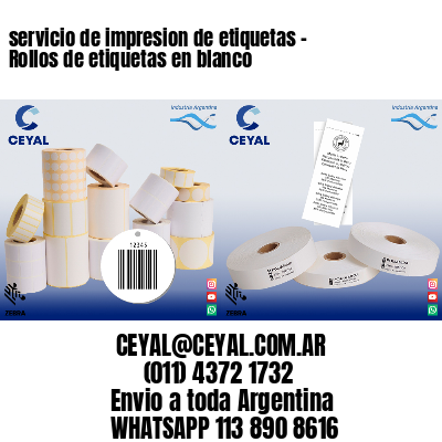 servicio de impresion de etiquetas – Rollos de etiquetas en blanco
