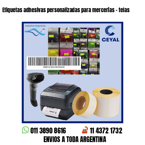 Etiquetas adhesivas personalizadas para mercerías – telas