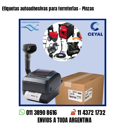 Etiquetas autoadhesivas para ferreterías – Pinzas