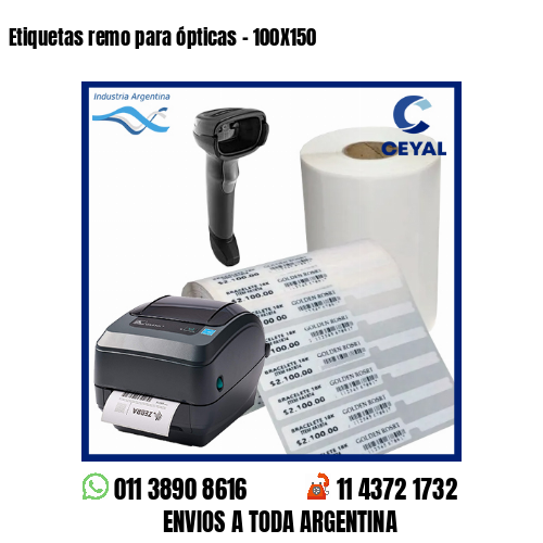 Etiquetas remo para ópticas – 100X150