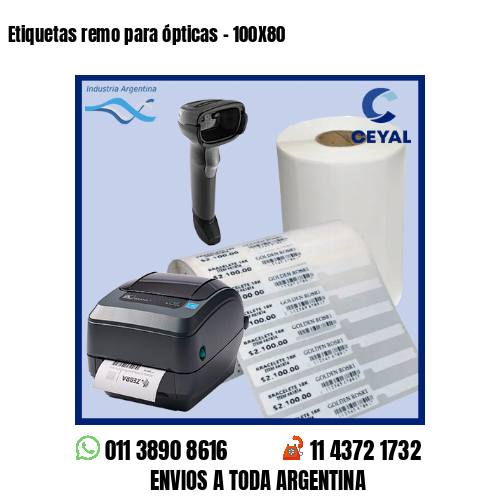 Etiquetas remo para ópticas – 100X80