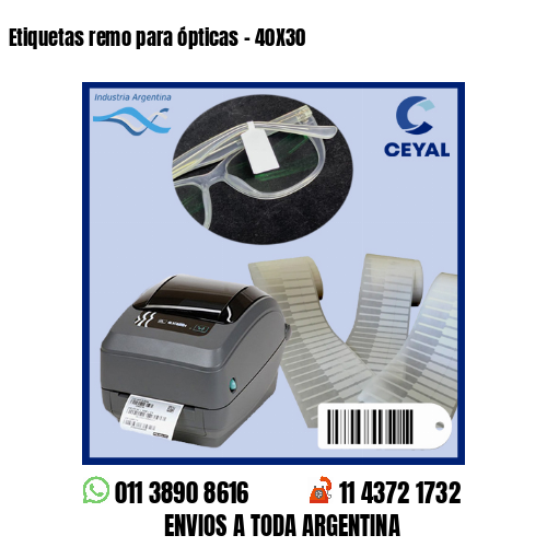Etiquetas remo para ópticas – 40X30