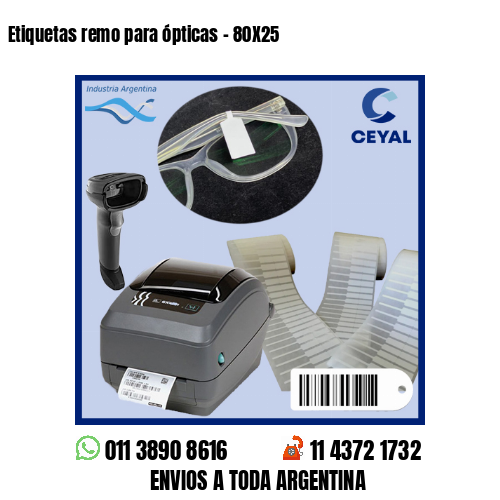 Etiquetas remo para ópticas – 80X25