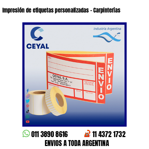 Impresión de etiquetas personalizadas – Carpinterías