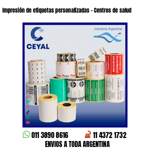 Impresión de etiquetas personalizadas – Centros de salud