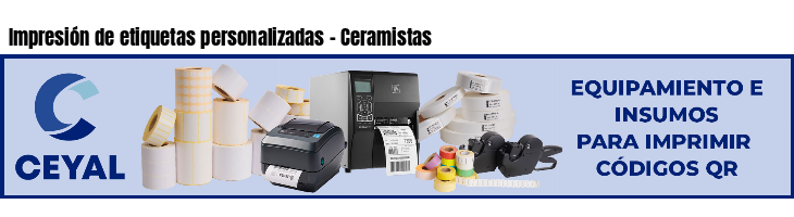 Impresión de etiquetas personalizadas - Ceramistas