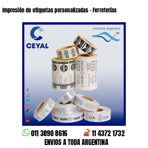 Impresión de etiquetas personalizadas – Ferreterías