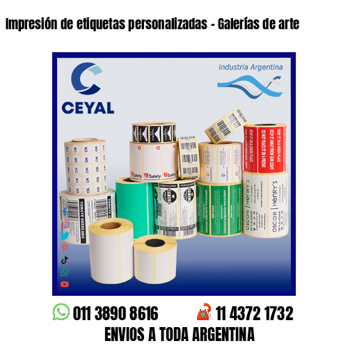 Impresión de etiquetas personalizadas – Galerías de arte